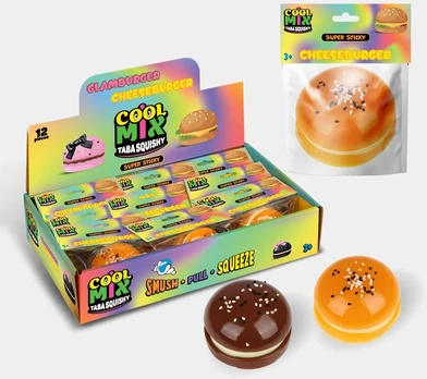 COOL MIX TABA SQUISHY antistresinis žaislas, mėsainis