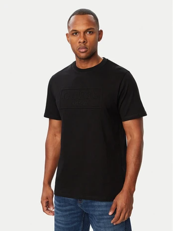 Guess Marškinėliai 183984 Juoda Classic Fit