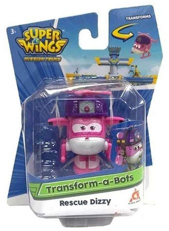Alpha Group Super Wings transformuojantis robotas Dizzy Rescue 5cm