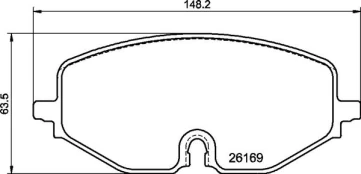 Stabdžių trinkelių rinkinys, diskinis stabdys BREMBO P 85 182 kaina
