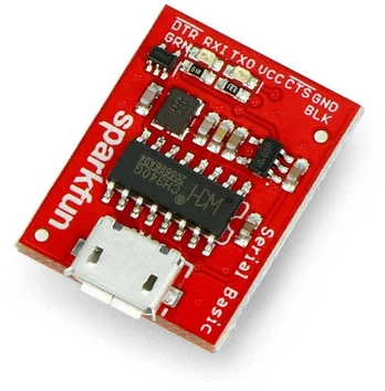 Serial Basic, keitiklis USB-UART CH340G, microUSB prievadas, SparkFun DEV-14050