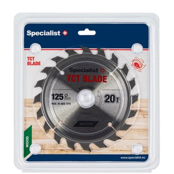 Medžio pjovimo diskas SPECIALIST+, 125 mm, 20 dantų, 22 mm