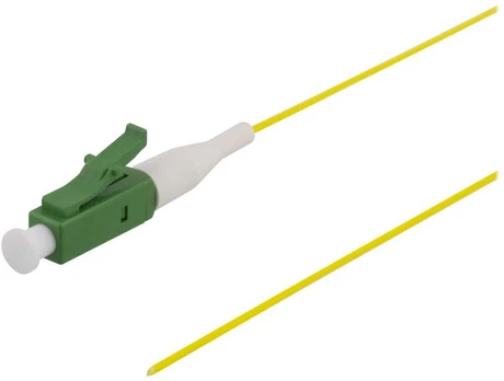 DELTACO OS2 fiber pigtail, LC, simplex, APC, 9/125, 1.5m