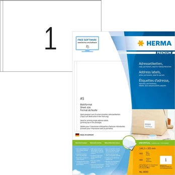 HERMA 8690 ženklinimo etiketė Balta
