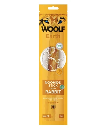 WOOLF Earth Noohide Stick with Rabbit XL 85g triušio lazda
