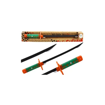 Lean Toys „Nichirin Samurai“ kardo baterijomis valdomas patogus rankenos žalias garsas