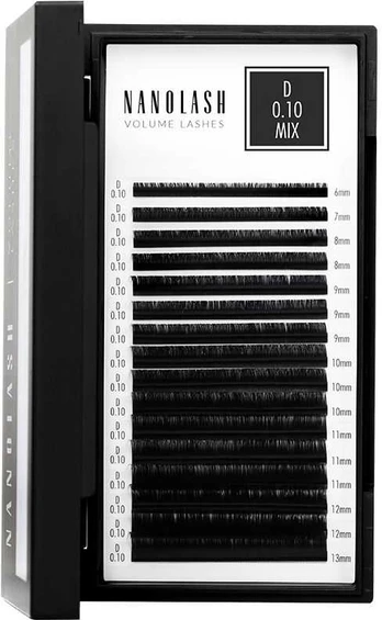 Nanolash VOLUME LASHES false eyelashes 0.10 D #6-13 mm 1 u