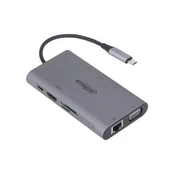 I/O DOCKING STATION USB-C/9PORT TC39 DAHUA kaina