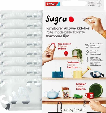 tesa Sugru formbarer Allzweckkleber 8er Weiss