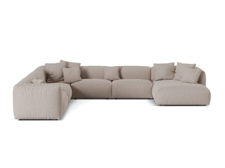 Modular Left Corner Sofa, "Martina", 6 Seats, 404x312x75, Dark Beige