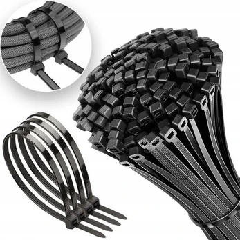 Nylon Cable Ties 2.5 x 200 mm, 100 pcs, Juodas
