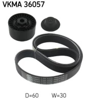 V formos rumbuotas diržas, komplektas SKF VKMA 36057 kaina
