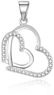 Agato Sidabrinis pendant with hearts AGH745