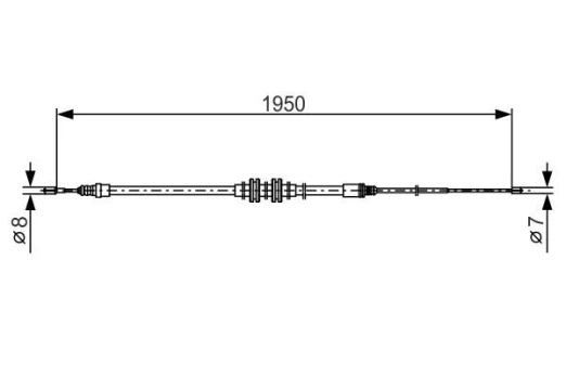 Trosas, stovėjimo stabdys BOSCH 1 987 482 785