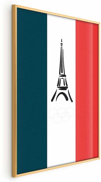 Artgeist Plakatas - Graphic Eiffel Tower Against the French Flag