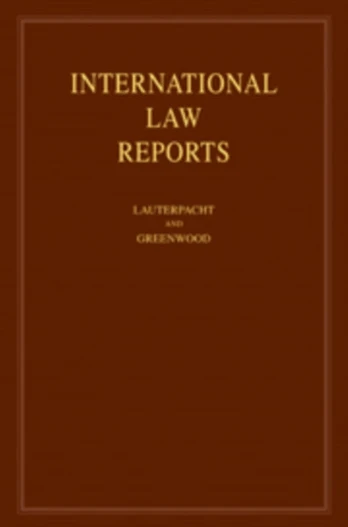 International Law Reports: Volume 137