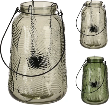 Žvakidė HC7103400, stiklas, 30 cm, žalia