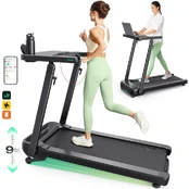 Treadmill with built-in work and exercise desk UREVO Foldi 3S kaina