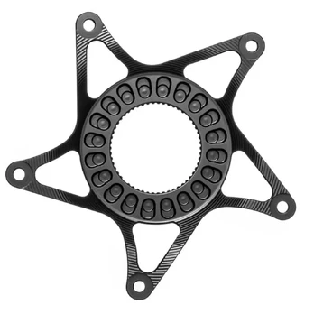 AbsoluteBlack E-BIKE Shimano Steps Super Steel spider | 53mm Chainline | DM | Black