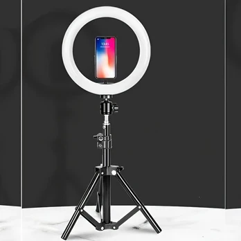 LED žiedo lempa su stovu
