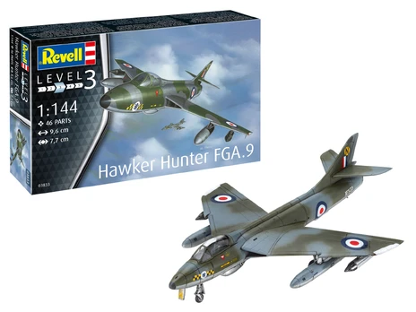 Revell - Hawker Hunter FGA.9, 1/144, 03833
