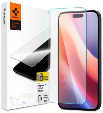 Spigen Glass tR Slim HD 1 Pack, transparency - iPhone 16/15 Plus