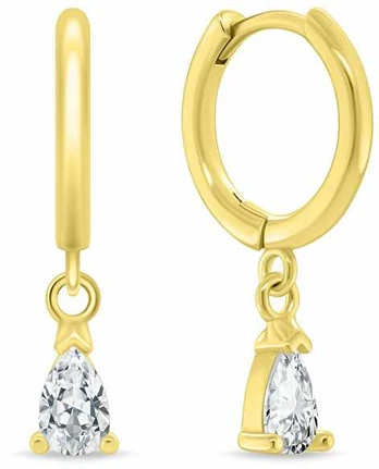 Brilio Silver Elegant circle earrings with zircon EA1178Y