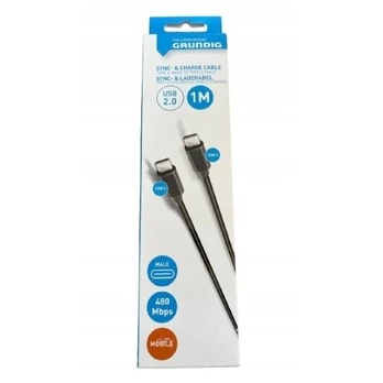 GRUNDIG USB Type C įkrovimo ir duomenų perdavimo laidas, 1 m