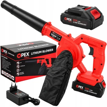 Akumuliatorinis pūstuvas lapams OPEX, sniegui ir dulkėms, 150 W, 21 V, su krepšiu