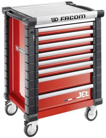 Facom JET.8M3A - 8 drawer roller cabinets - 3 modules per drawer, red