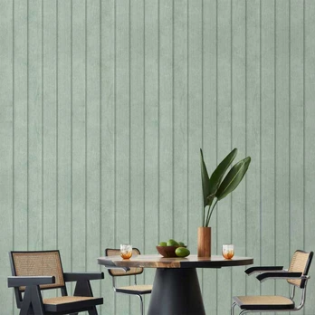 Artgeist Tapetas - Delicate Wood - Vertical stripes in a pastel žalias shade.