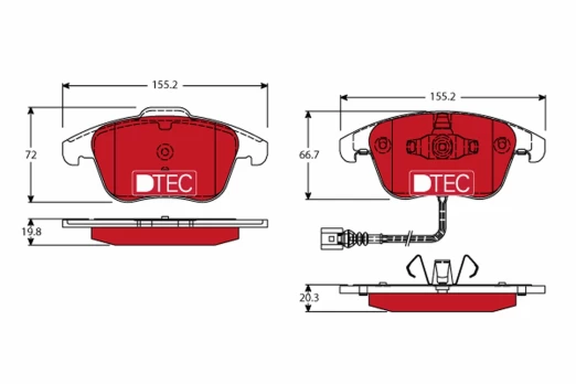 TRW GDB1762DTE Brake pad set