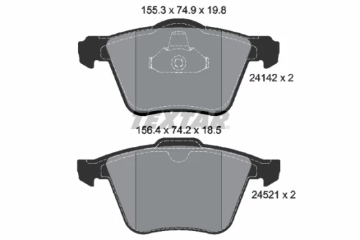 TEXTAR 2414201 Brake pad set
