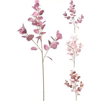 Dekoraratyvinė šakelė EUCALYPTUS PINK, 3 spalvos, 95 cm