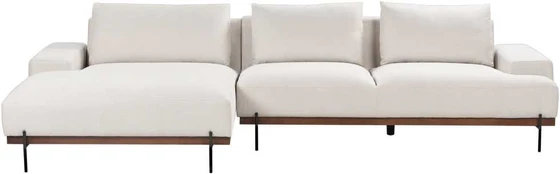 Sofa Beliani Narożnik prawostronny smėlio spalva MARIFERD