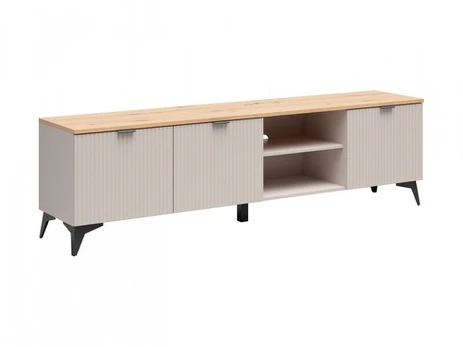 TV spintelė Velton 196, 196x41x42 cm, pilka/ruda
