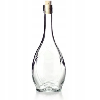 Stiklinis vyno butelis, 500 ml.