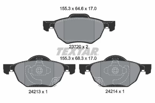 TEXTAR 2372001 Brake pad set