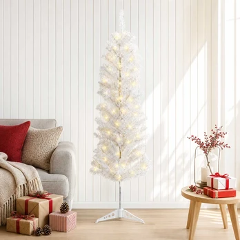 Dirbtinis lieknas Kalėdų medis 150 cm 150 LED Šilta balta