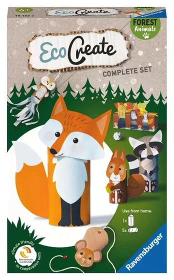 Ravensburger kūrybinis rinkinys „EcoCreate: Miško gyvūnai“