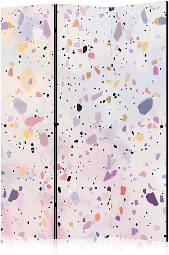 Artgeist Pertvara - Terrazzo in Confetti Style - Violet-Rožinė - Colorful Pattern