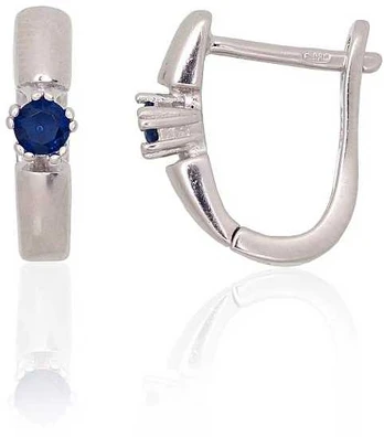 Sidabriniai auskarai moterims DiamondSky „Elegantiška kilpa“