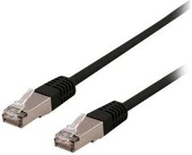 DELTACO S/FTP Cat6 patchkabel, LSZH, 0,3m, Juodas