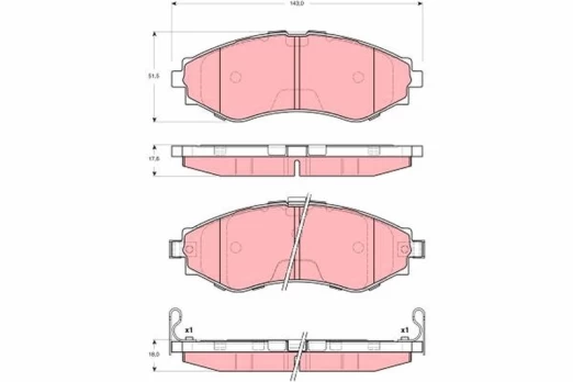 TRW GDB3345 Brake pad set
