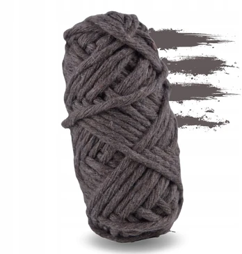 Medvilninis virvelė makramė 3mm 20m, rudas