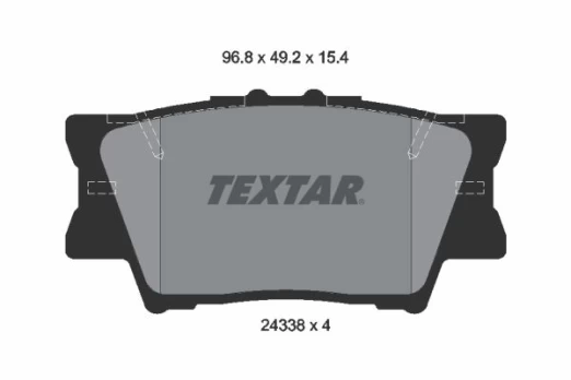 TEXTAR 2433801 Brake pad set