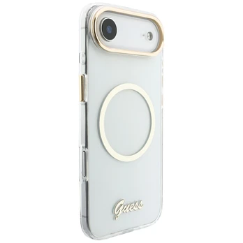 Guess IML Script metalinis „MagSafe“ dėklas, skirtas „iPhone Air Clear“