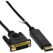 Kabelis InLine DisplayPort - DVI-D 1m juoda (17111) kaina