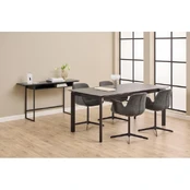 Darlington console table, Top melamine black ash , Base steel matt black, 140x40x77 cm kaina
