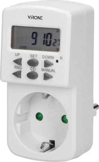 Orno Elektronis laikmatis, MINI, 1800W, 8A, 10 programų, Schuko versija